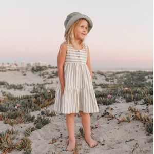 Rylee + Cru Ruby Swing Dress – Aqua Stripe (3–6M)